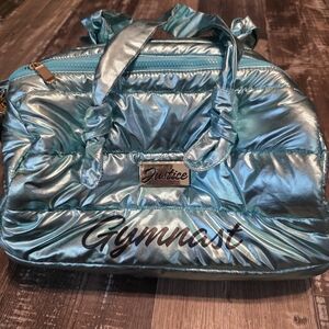Justice Metallic Blue Gymnast Travel Bag